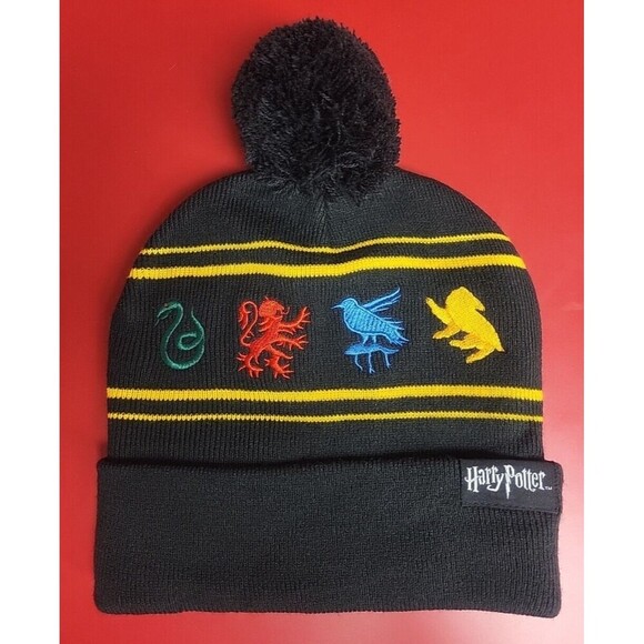 Harry Potter Hogwarts Toboggan/ Winter Knit Hat/Stocking Cap/Beanie & Poster - Picture 3 of 6